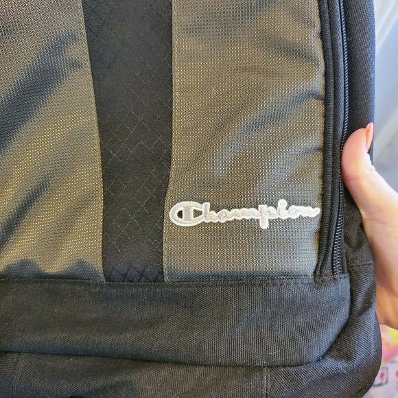 Vintage 90s Champion 16" Boarding‎ Travel Bag Black Weekender Gym Bag - Picture 2 of 12